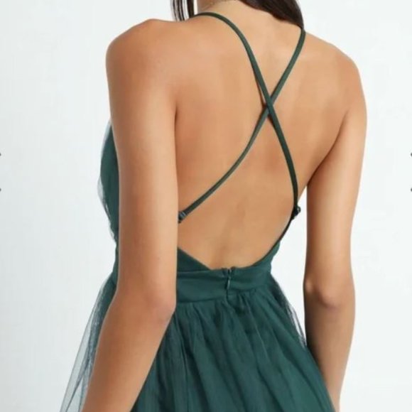 Showpo Like A Vision Dress NWT • Size 12 L/XL • Maxi Dress • Green Bridesmaid - Picture 3 of 9